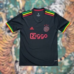 Adidas Ajax Amsterdam Black Third Soccer Jersey Gravenberch #8 Ziggo Black M